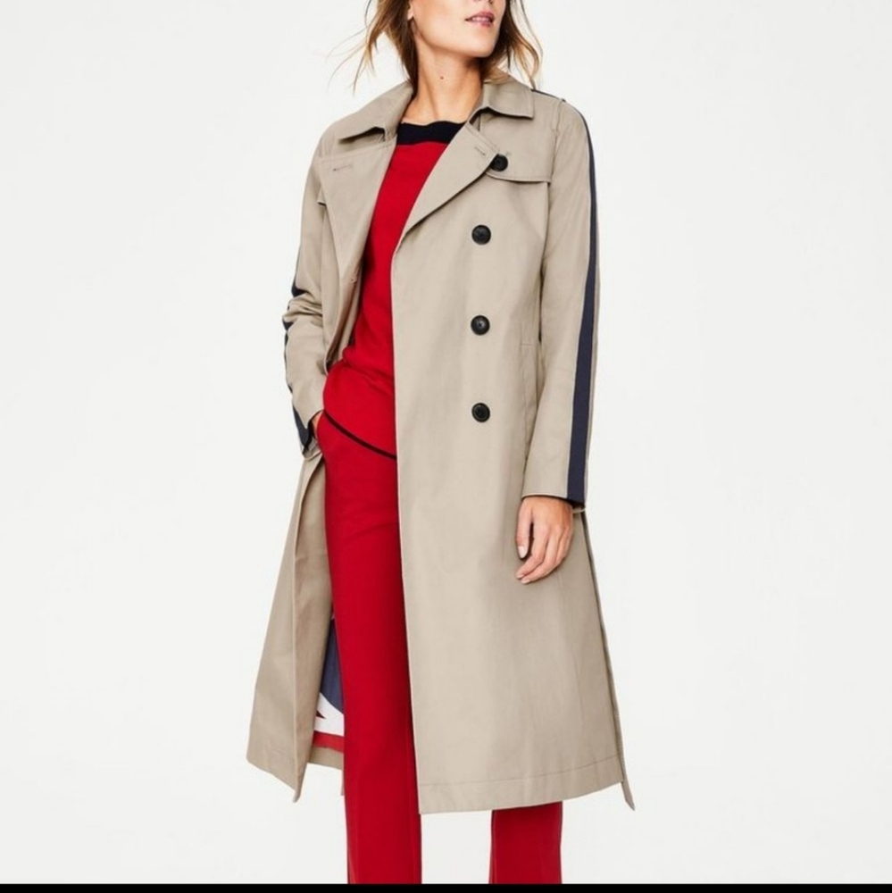 SOLD Boden Whitstable Trench Coat In Soft Stone